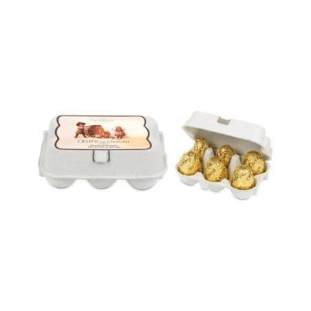 OEUFS CHOCOLAT LAIT-boite 12 mini oeufs-78grs