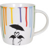 MUG-RAINBOWDROPS - FLAMINGO - KONITZ
