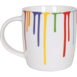MUG-RAINBOWDROPS - FLAMINGO - KONITZ