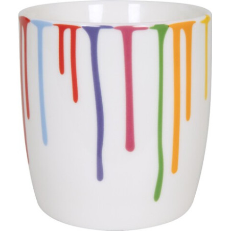 MUG-RAINBOWDROPS - FLAMINGO - KONITZ