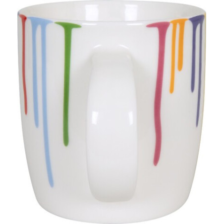 MUG-RAINBOWDROPS - FLAMINGO - KONITZ