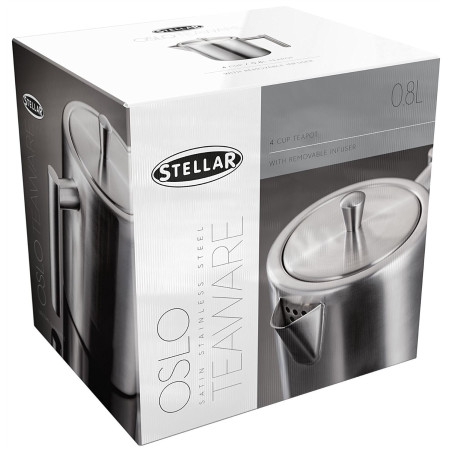 THÉIÈRE INOX OSLO- ARGENT 80CL