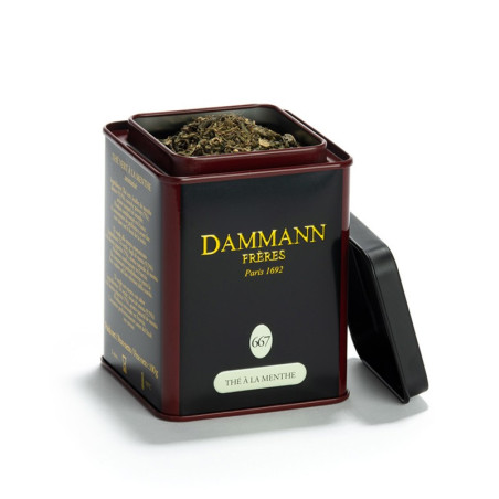 THÉ VERT À LA MENTHE AROMATISÉ, BOÎTE 100G