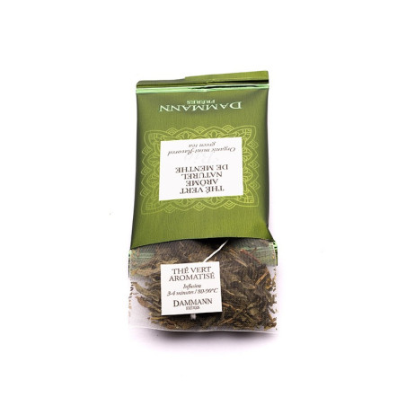 THÉ VERT ARÔME NATUREL DE MENTHE BIO, 24 SACHETS CRISTAL® ENVELOPPÉS