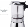 CAFETIÈRE ITALIENNE INOX/VERRE EXPRESS - SIENA 4T