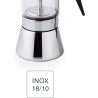 CAFETIÈRE ITALIENNE INOX/VERRE EXPRESS - SIENA 4T