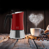 CAFETIERE ITALIENNE INOX MOKA HOLA ROUGE 4 T