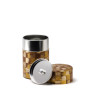 Shikaku - boîte à thé papier washi motif damier brun 100g