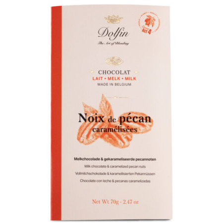Noix de Pécan caramélisées - Chocolat au lait -70g