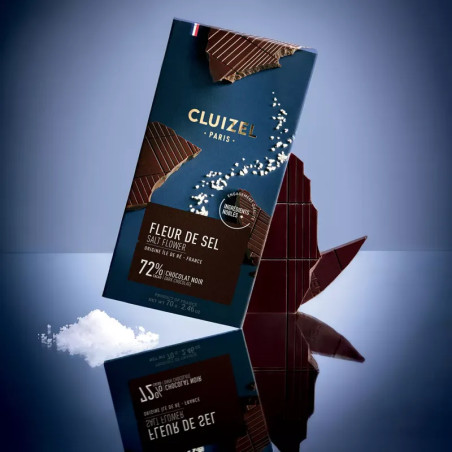 Tablette 70g fleur de sel noir 72%