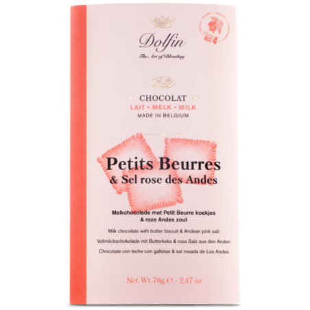 Chocolat au lait aux Petits Beurres & Sel rose des Andes - 70g