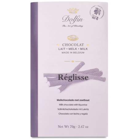 Réglisse - tablette 70G Chocolat au lait