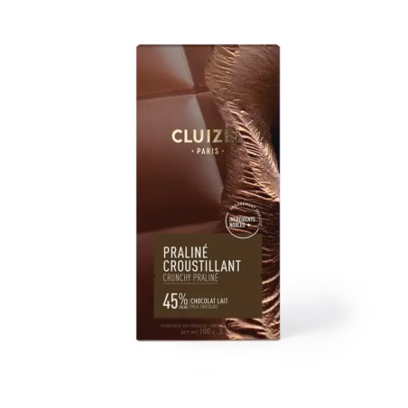 TABLETTE LAIT 45% PRALINE CROUSTILLANT -100G