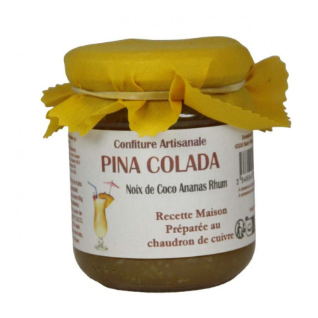 Confiture "PINA COLADA" Noix de Coco Ananas Rhum-250G