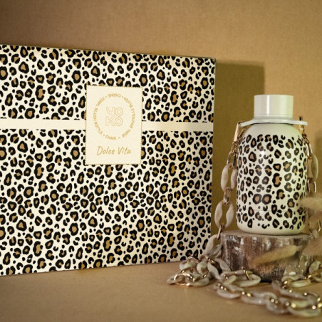 YOKO-Coffret bouteille isotherme BLUSH 260 ml + chaine