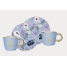 SET 2 TASSES 8cl + SOUCOUPES -BRIDGERTON - BIALETTI