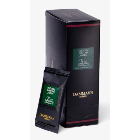 THÉ VERT JASMIN BIO, 24 SACHETS CRISTAL® ENVELOPPÉS