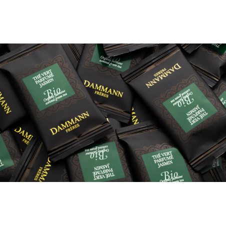 THÉ VERT JASMIN BIO, 24 SACHETS CRISTAL® ENVELOPPÉS