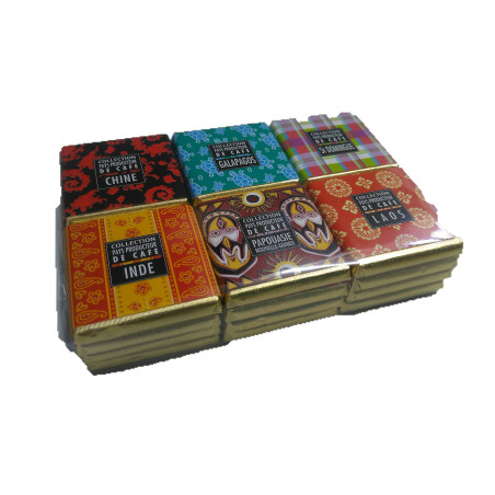 Chocolats de Plantation "Pays producteurs de café"-Etui 72gr