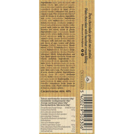 BATON NOIR PRALINE-45GR
